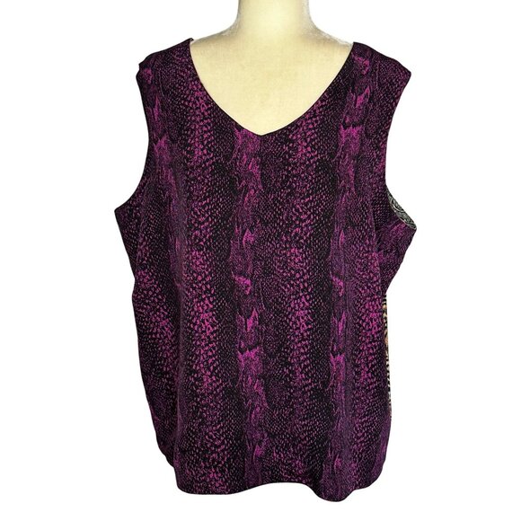 Vintage Jordan Woman 1X Reversible Sleeveless Tank Animal Print Snake Print 90s - Picture 4 of 9